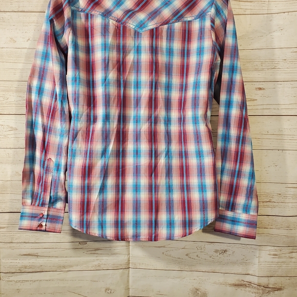 NWT Cedar Rose Plaid Button Down Top - Picture 5 of 7